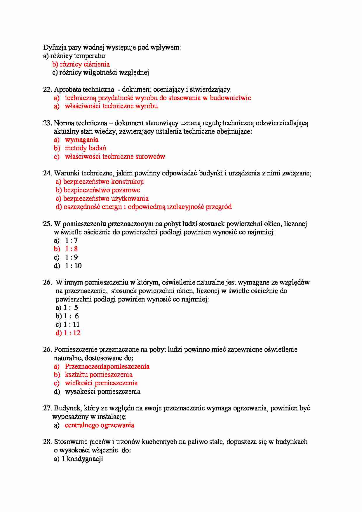Fizyka budowli - Pytania egzaminacyjne 2 - strona 1