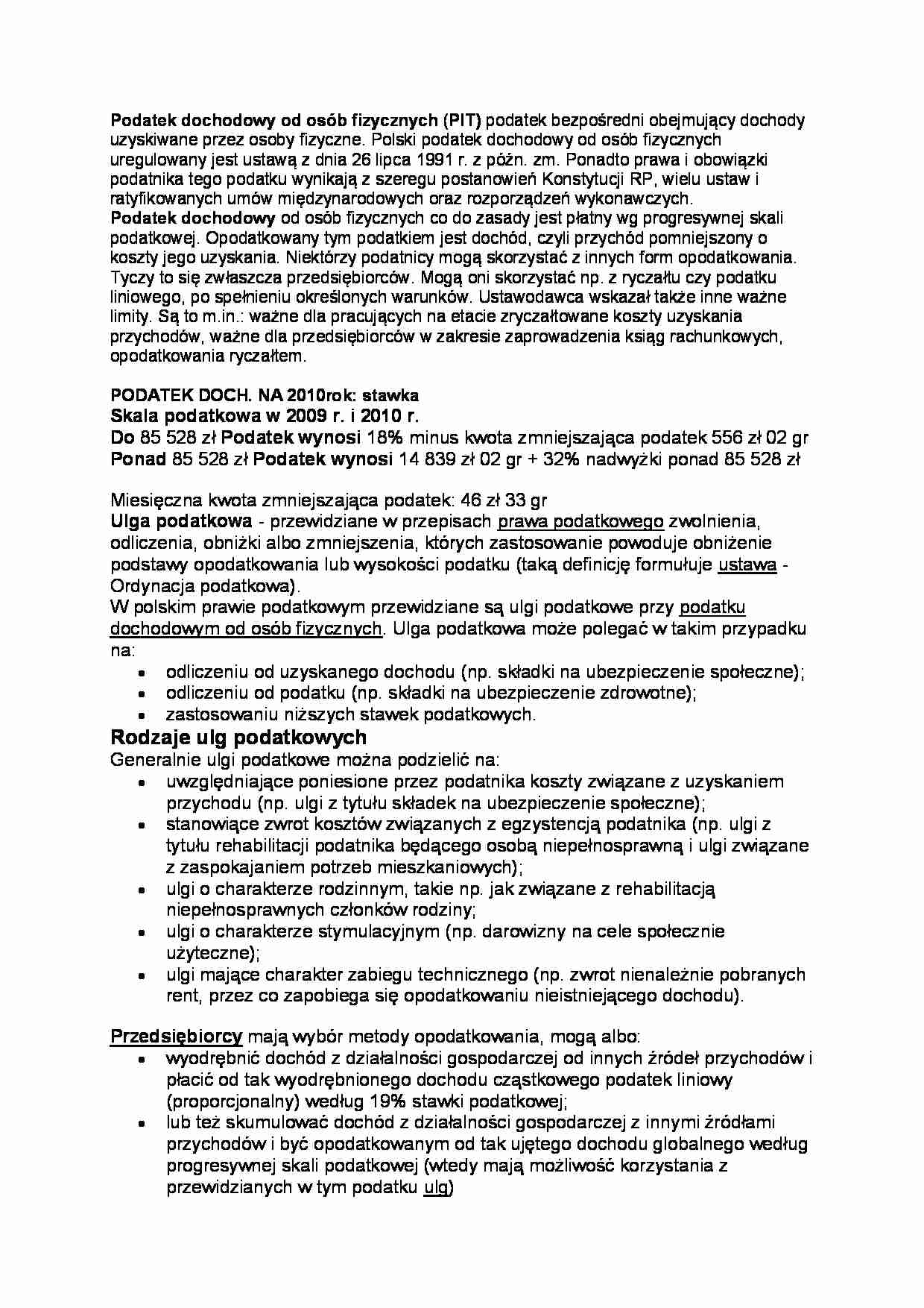 Finanse Publiczne - POWSTANIE PODATKU - strona 1