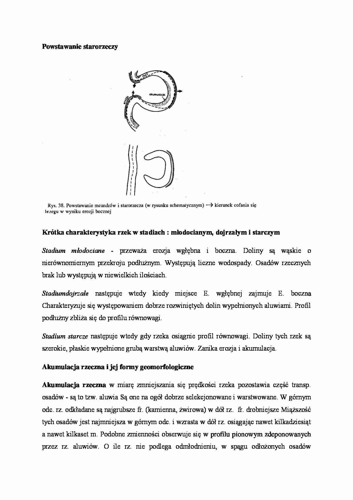 Powstawanie starorzeczy - omówienie  - strona 1