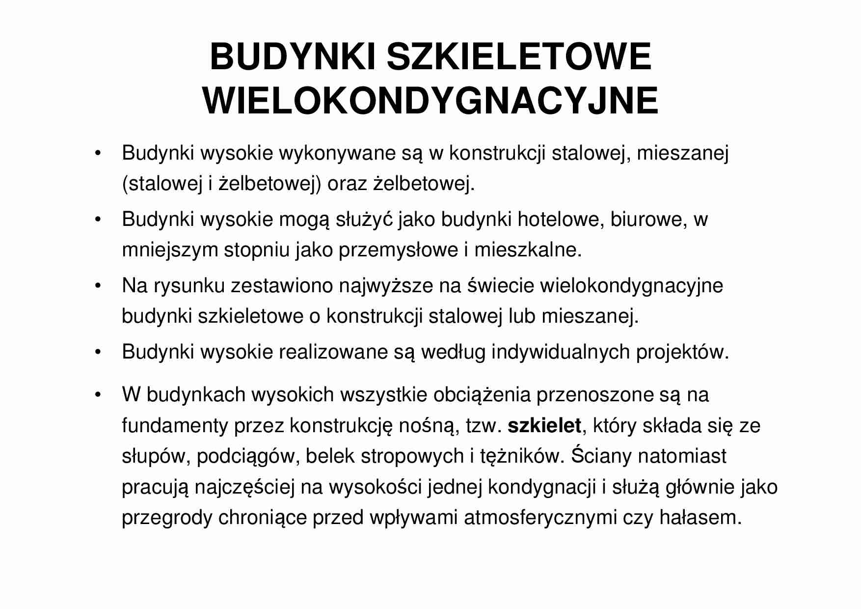 Budynki szkieletowe wielokondygnacyjne - omówienie - strona 1