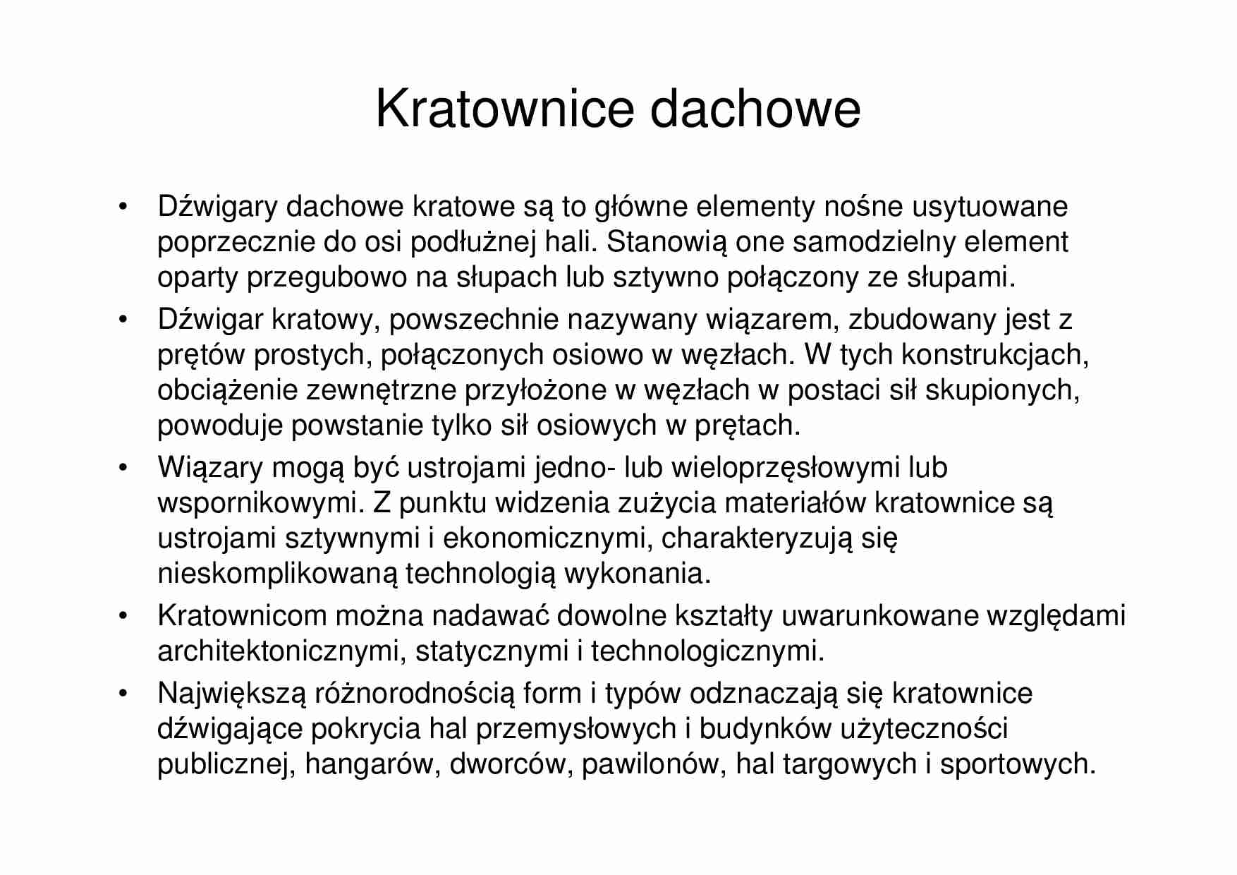 Kratownice dachowe - omówienie  - strona 1