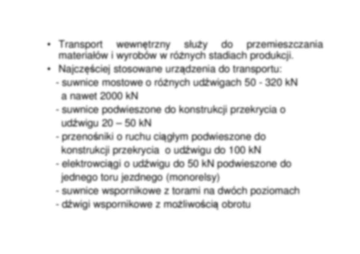  Najczęściej przyjmowane główne wymiary hal przemysłowych i transport - omówienie  - strona 2