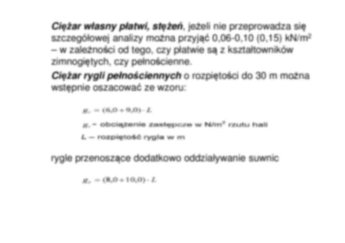  Obciążenia hali - omówienie  - strona 2