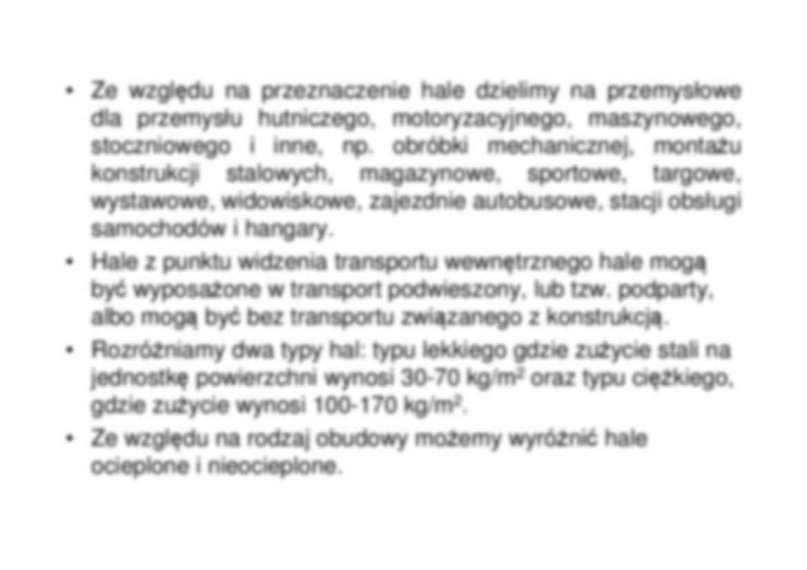 Ogólna charakterystyka hal - omówienie - strona 2