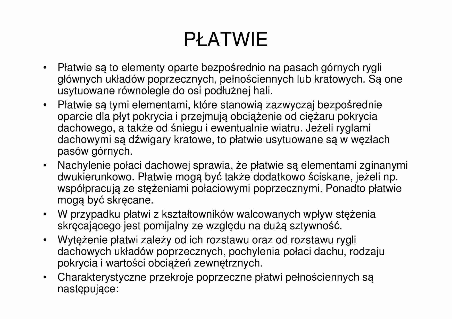 Płatwie - omówienie  - strona 1