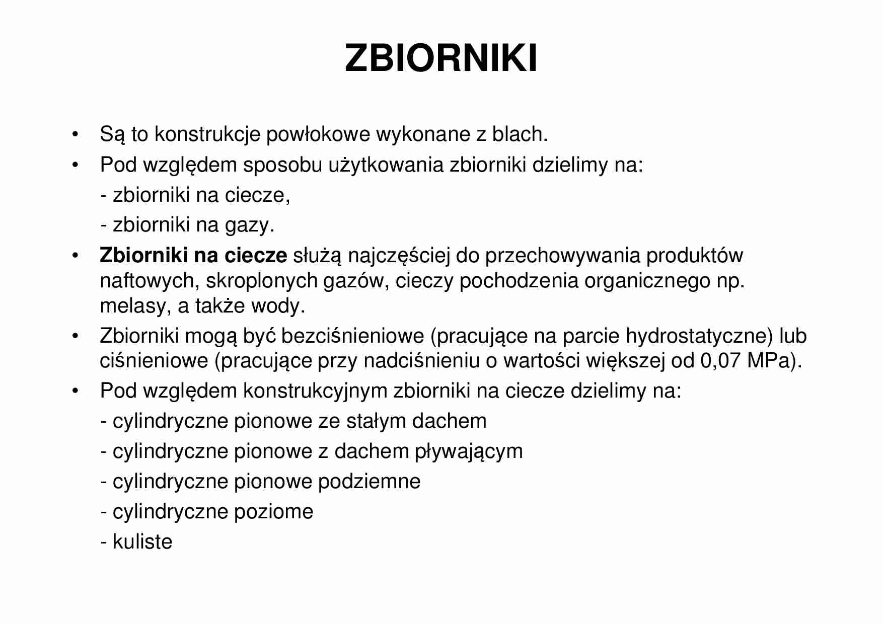 Zbiorniki na ciecze - omówienie - strona 1