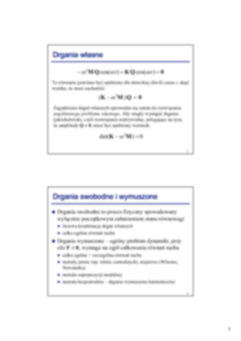 Dynamika konstrukcji - omówienie  - strona 2