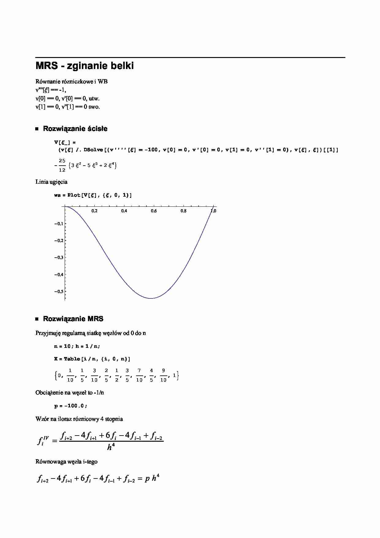 MRS - zginanie belki - strona 1