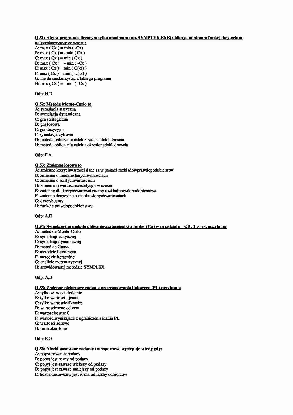 Metody komputerowe w budownictwie - Pytania egzaminacyjne Part 1 - Metoda Monte-Carlo - strona 1