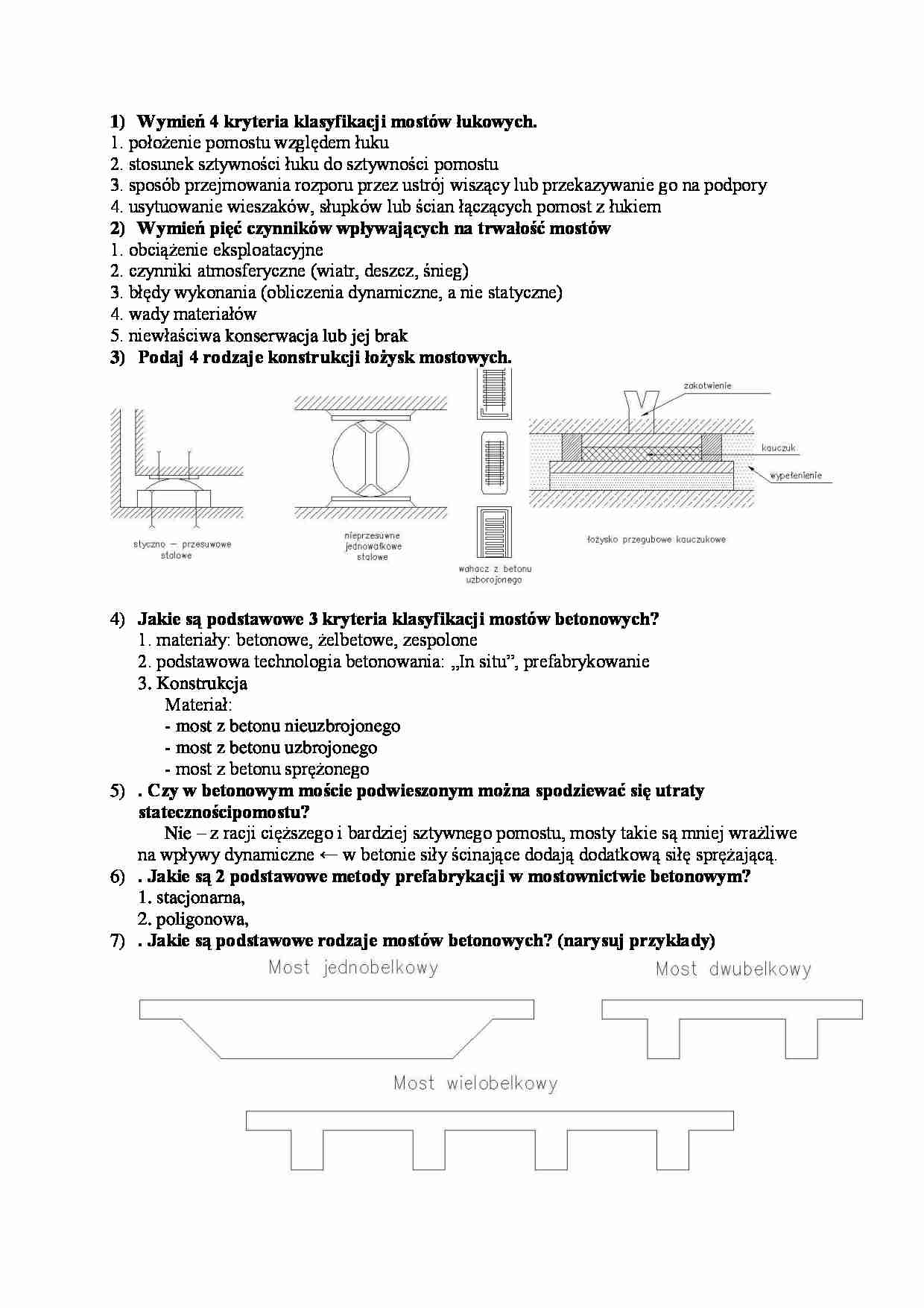 Podstawy Mostownictwa - Pytania egzaminacyjne part 13 - strona 1