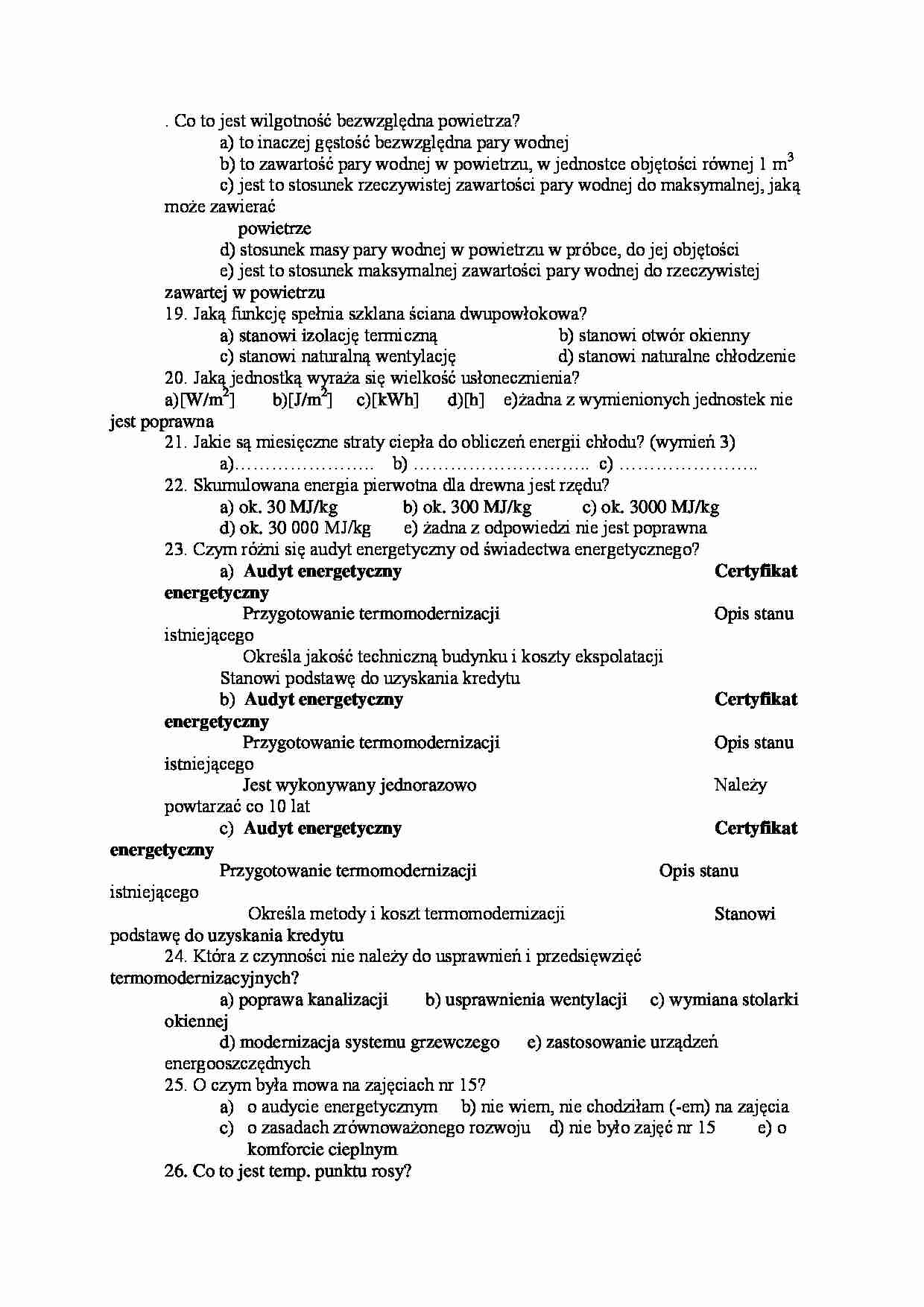 Fizyka budowli - Pytania egzaminacyjne Part 23 - strona 1