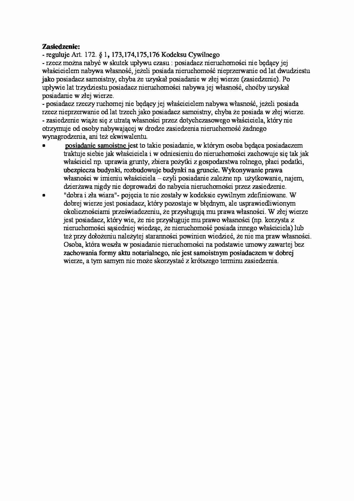 Zasiedzenie-opracowanie - strona 1