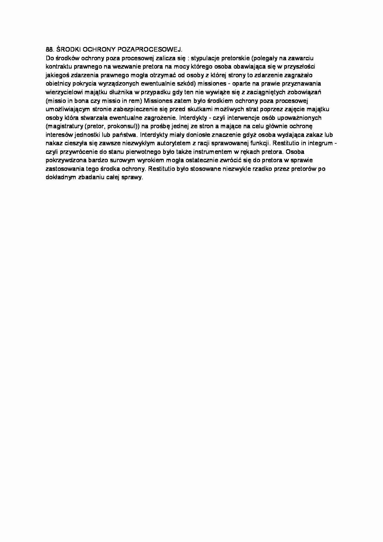 Środki ochrony pozaprocesowej-opracowanie - strona 1