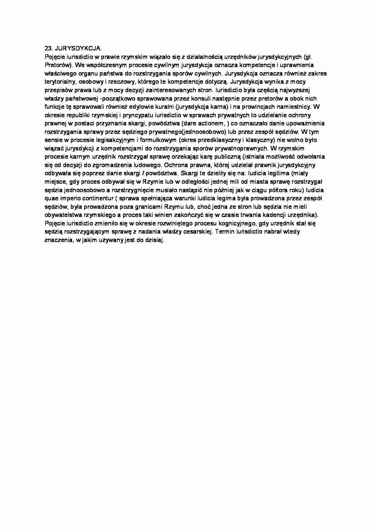 Jurysdykcja-opracowanie - strona 1