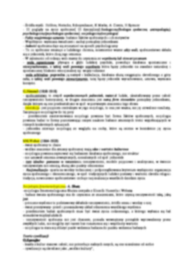 Historia myśli socjologicznej - omówienie  - strona 3