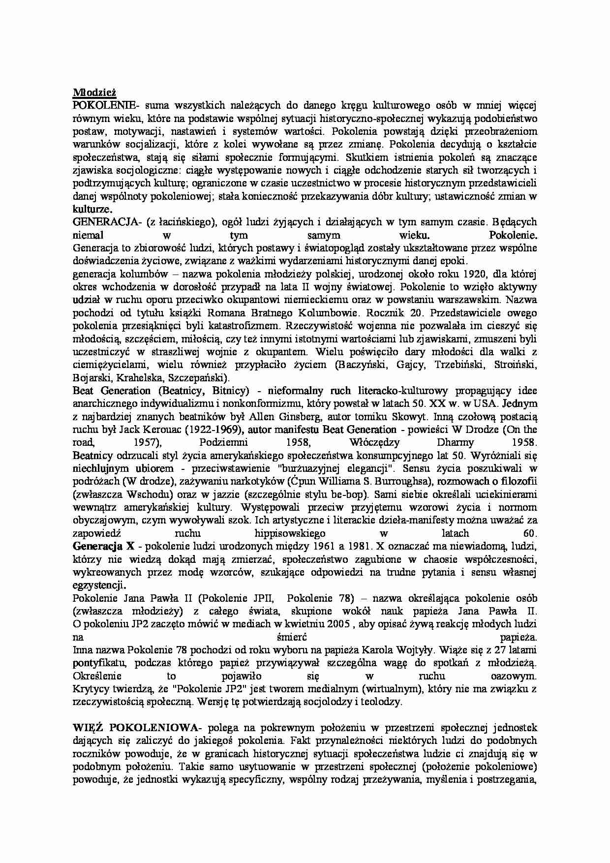  Młodzież - omówienie  - strona 1