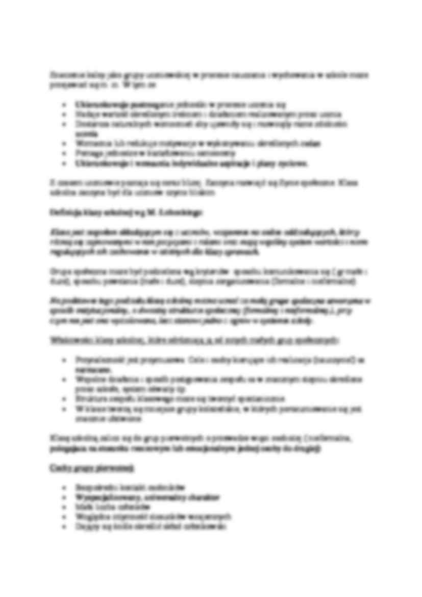 Klasa szkolna jako mała grupa społeczna - omówienie - strona 2