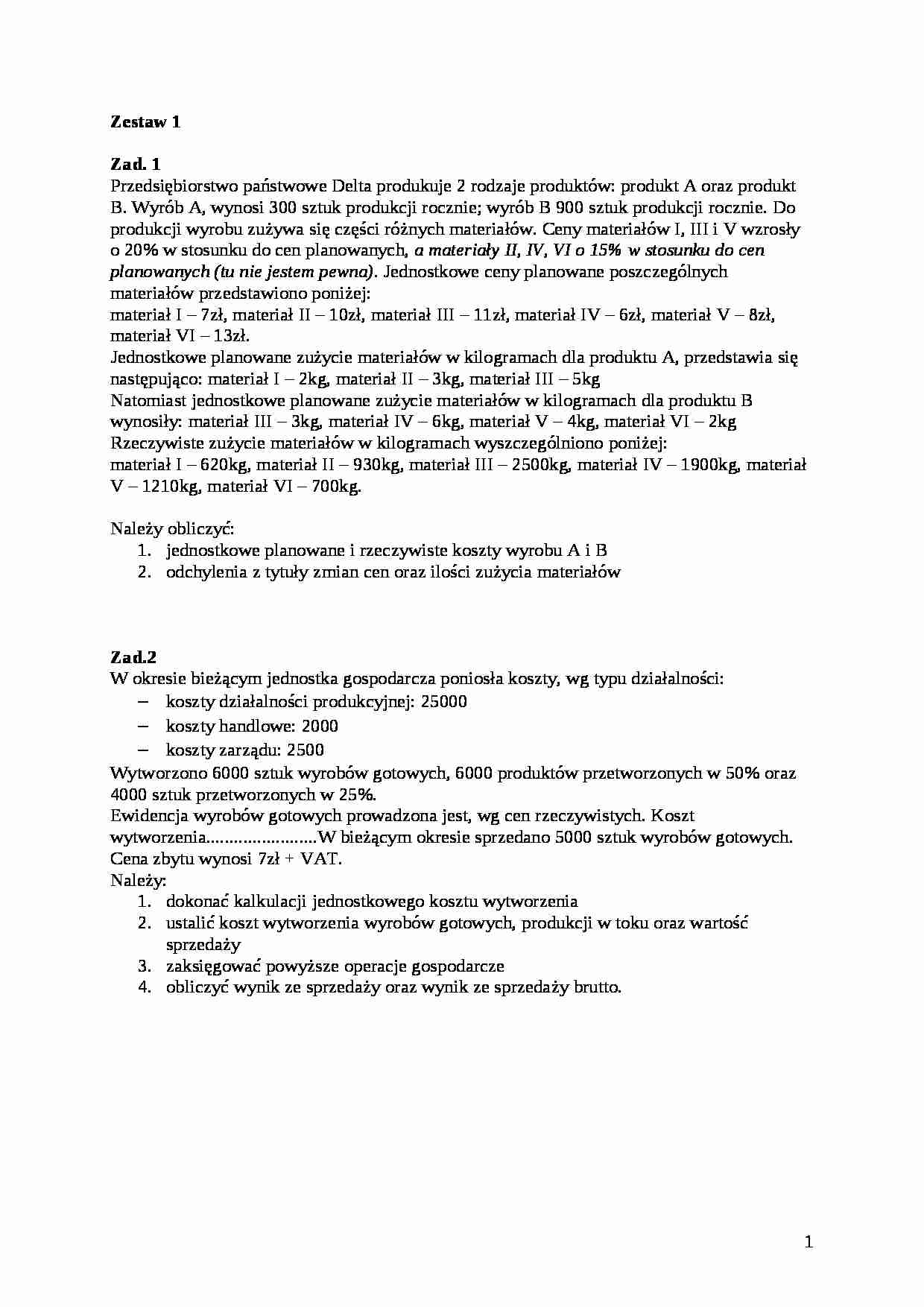 Kędzio rachunkowosc zarzadcza - strona 1