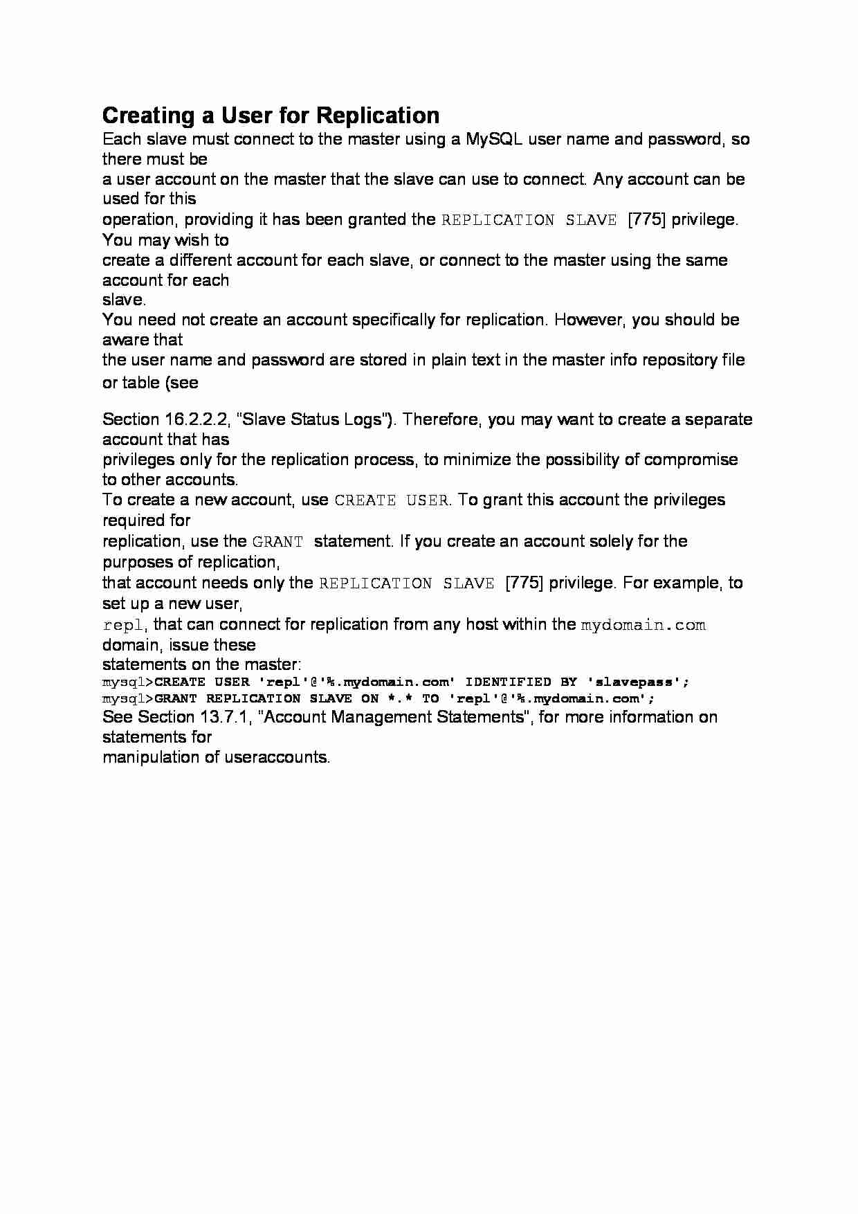 Creating a User for Replication-opracowanie - strona 1