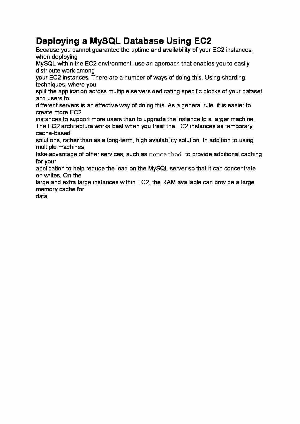 Deploying a MySQL Database Using EC2-opracowanie - strona 1