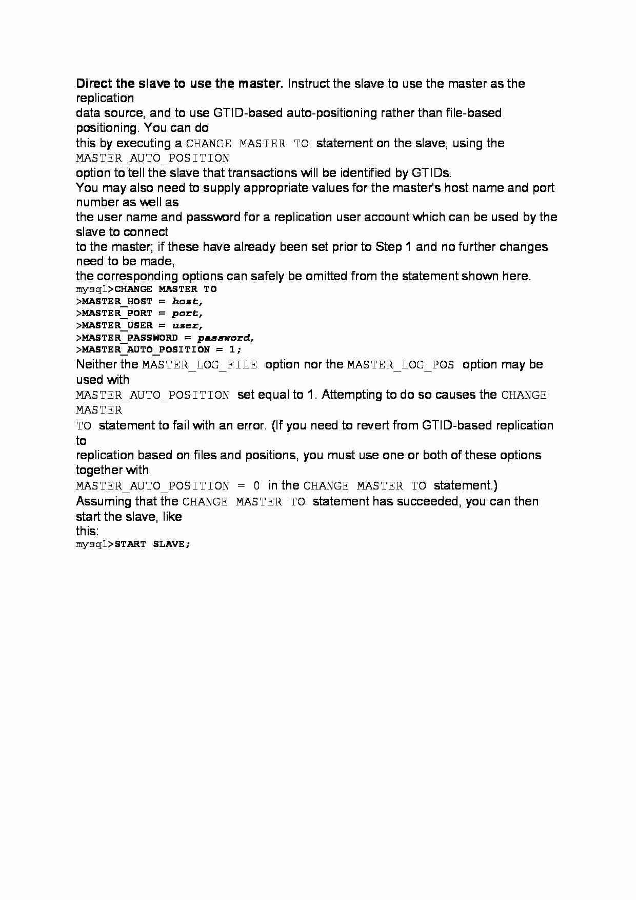 Direct the slave to use the master-opracowanie - strona 1