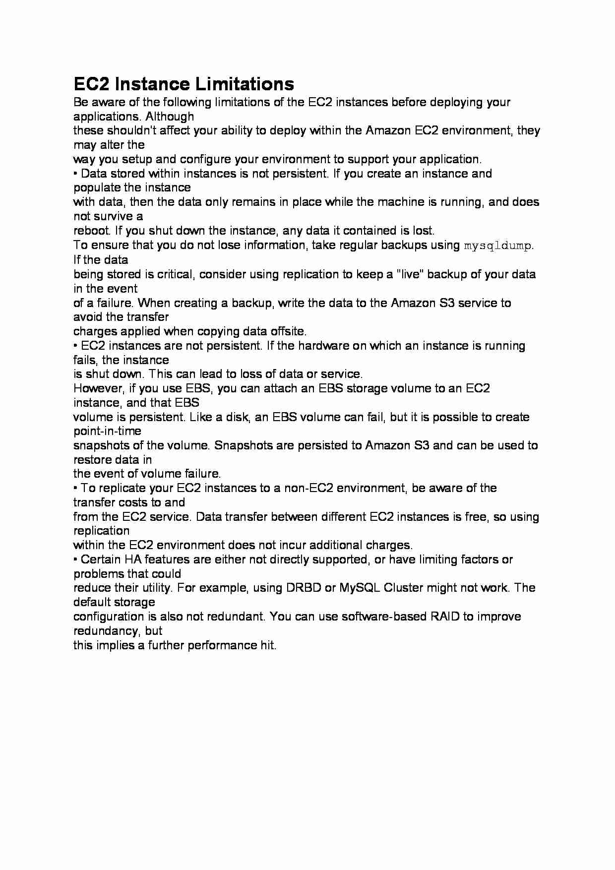 EC2 Instance Limitations-opracowanie - strona 1