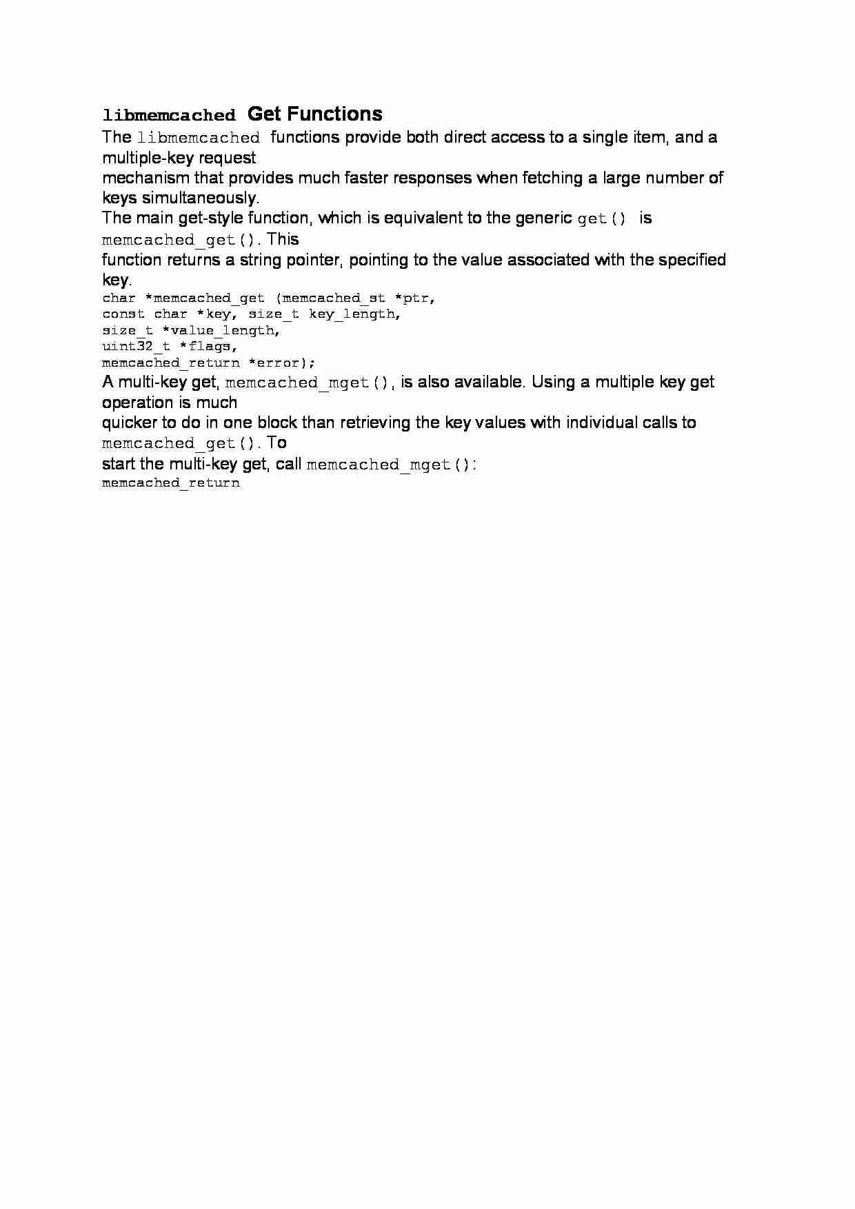 libmemcached Get Functions-opracowanie - strona 1