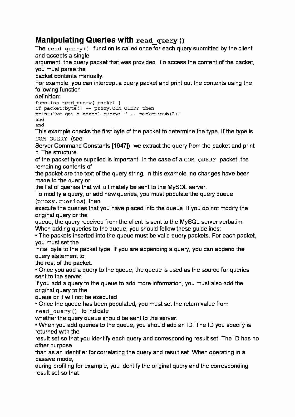 Manipulating Queries with read-opracowanie - strona 1