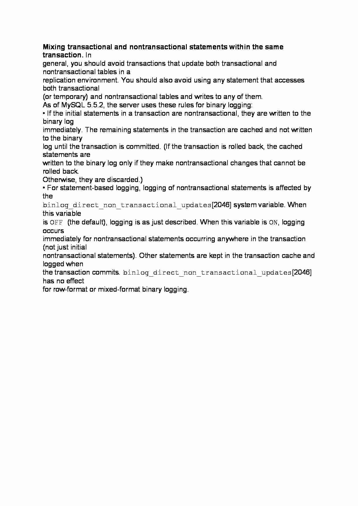 Mixing transactional and nontransactional statements within the same transaction-opracowanie - strona 1