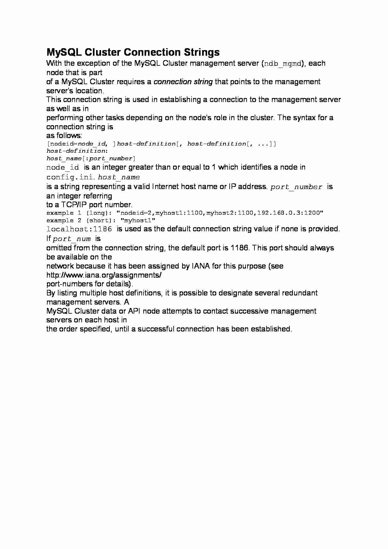 MySQL Cluster Connection Strings-opracowanie - strona 1