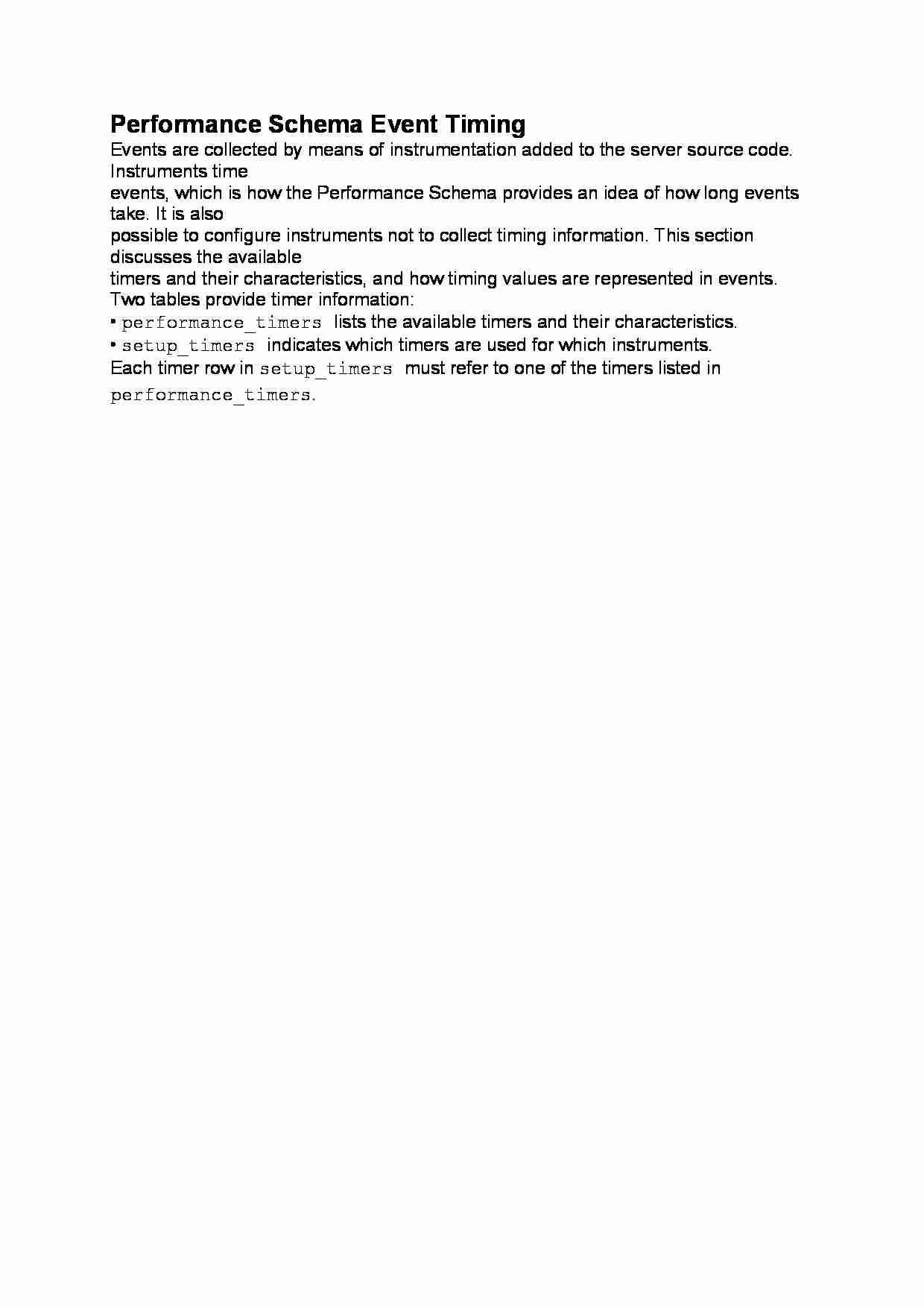 Performance Schema Event Timing-opracowanie - strona 1