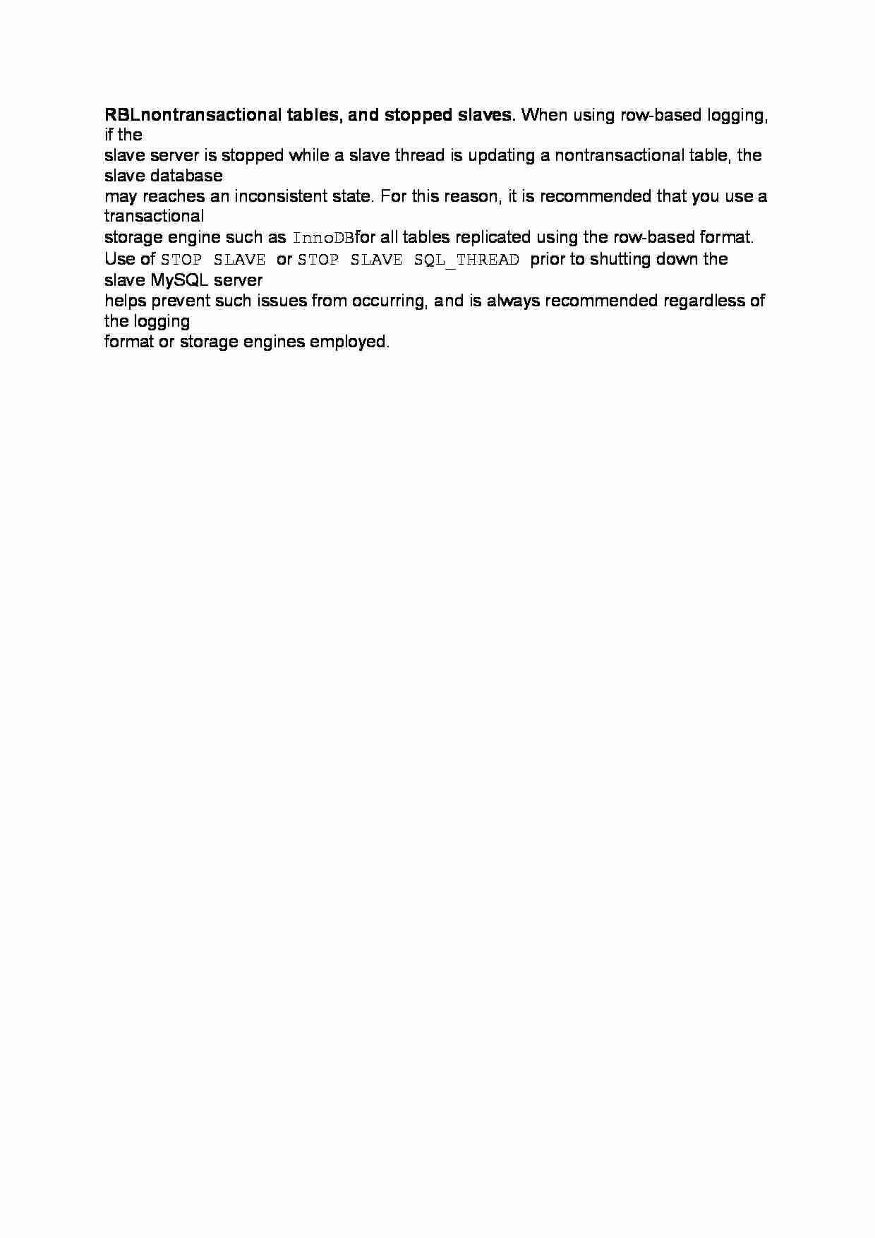 RBL nontransactional tables-opracowanie - strona 1