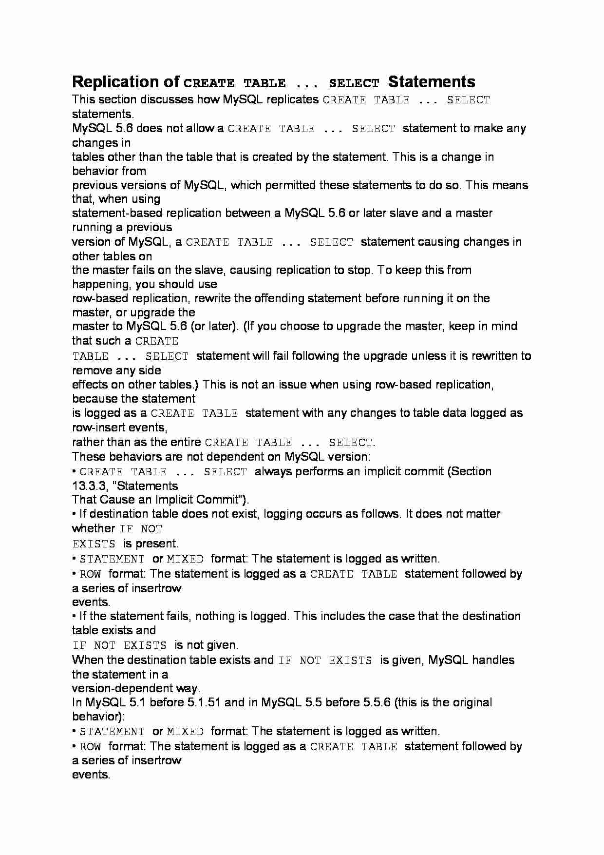 Replication of CREATE TABLE-opracowanie - strona 1