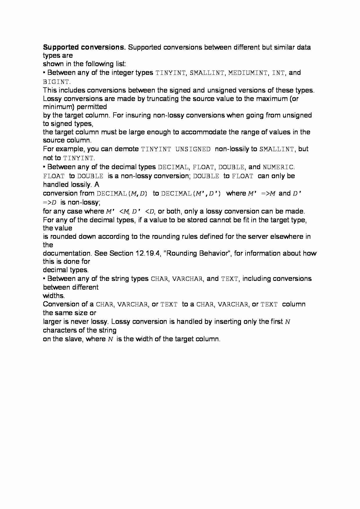 Supported conversions-opracowanie - strona 1