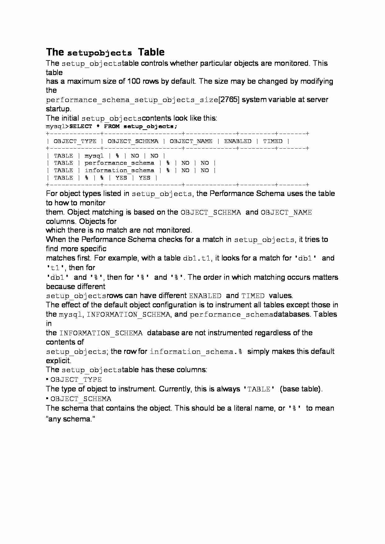 The setup objects Table-opracowanie - strona 1