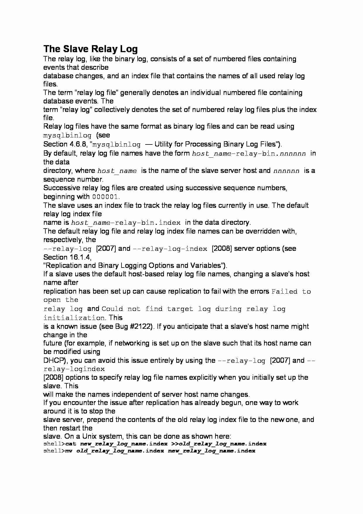 The Slave Relay Log-opracowanie - strona 1