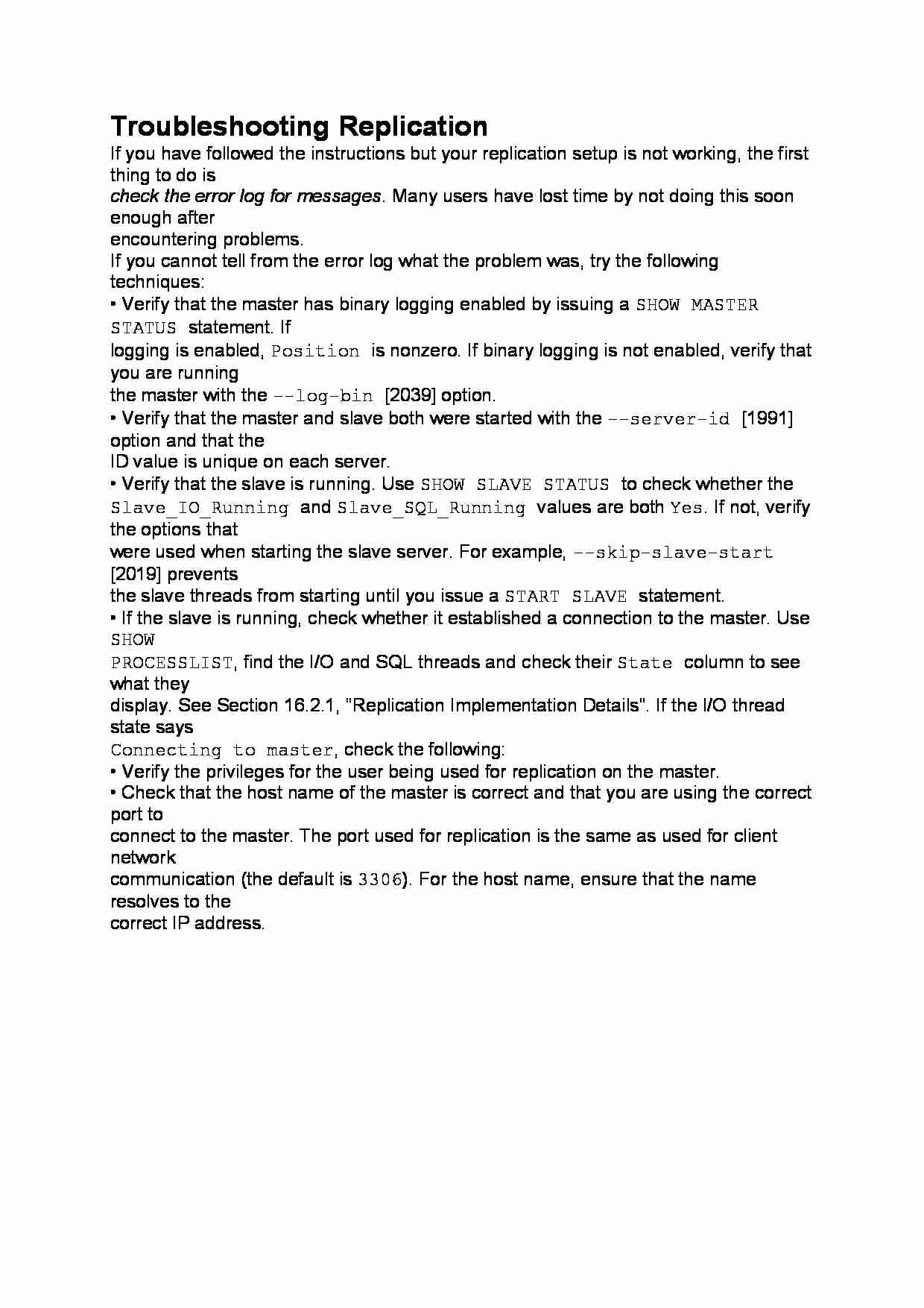 Troubleshooting Replication-opracowanie - strona 1