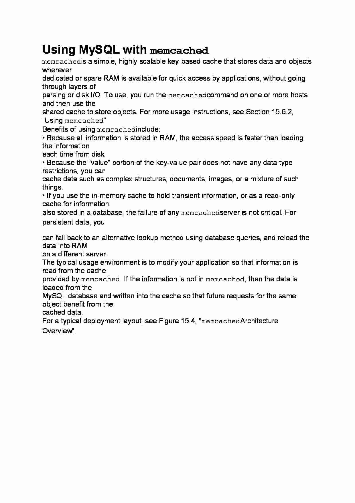 Using MySQL with memcached-opracowanie - strona 1