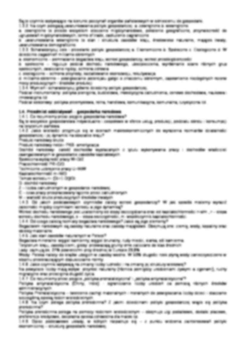 Polityka gospodarcza - Przykładowe pytania - strona 2