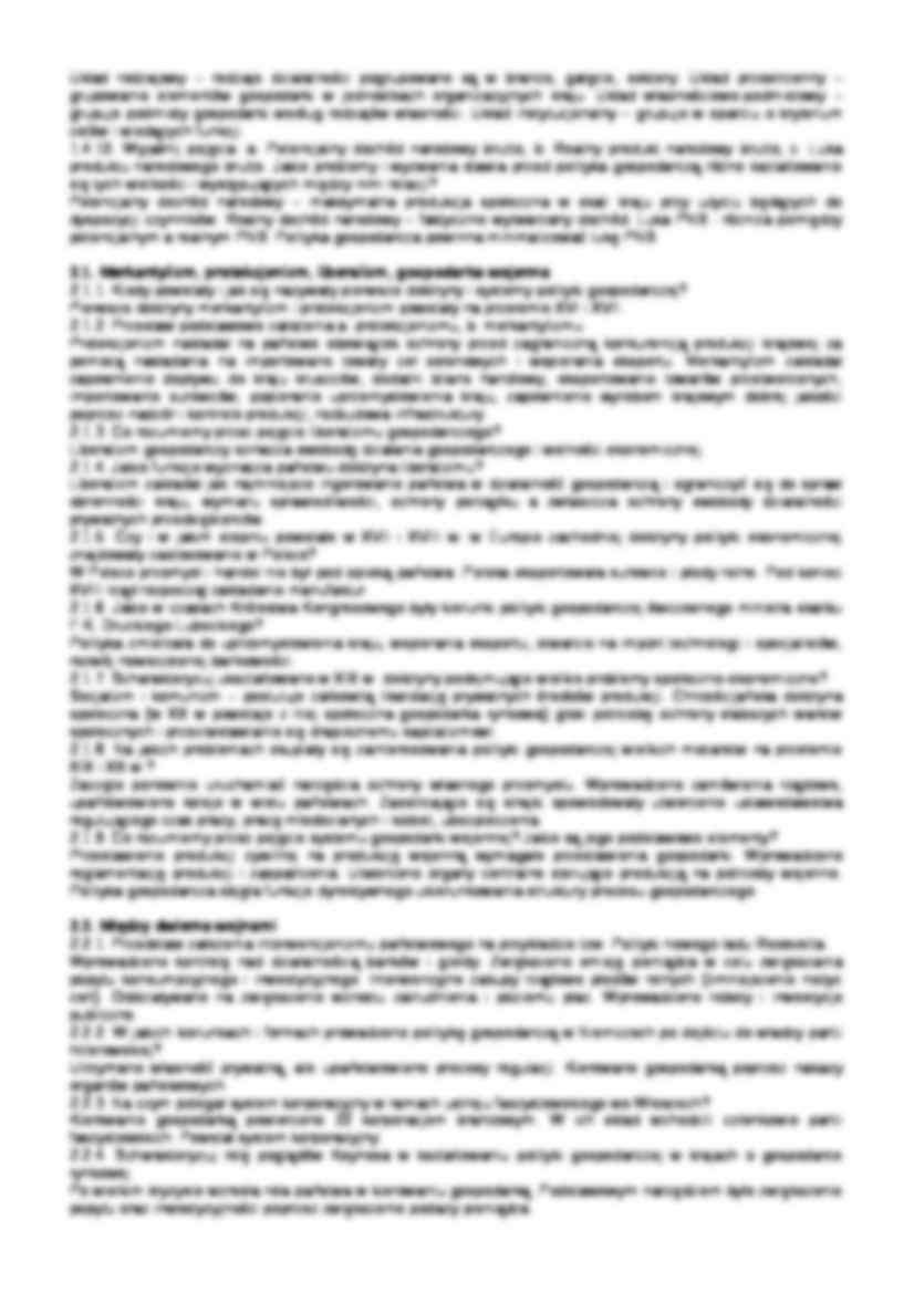Polityka gospodarcza - Przykładowe pytania - strona 3