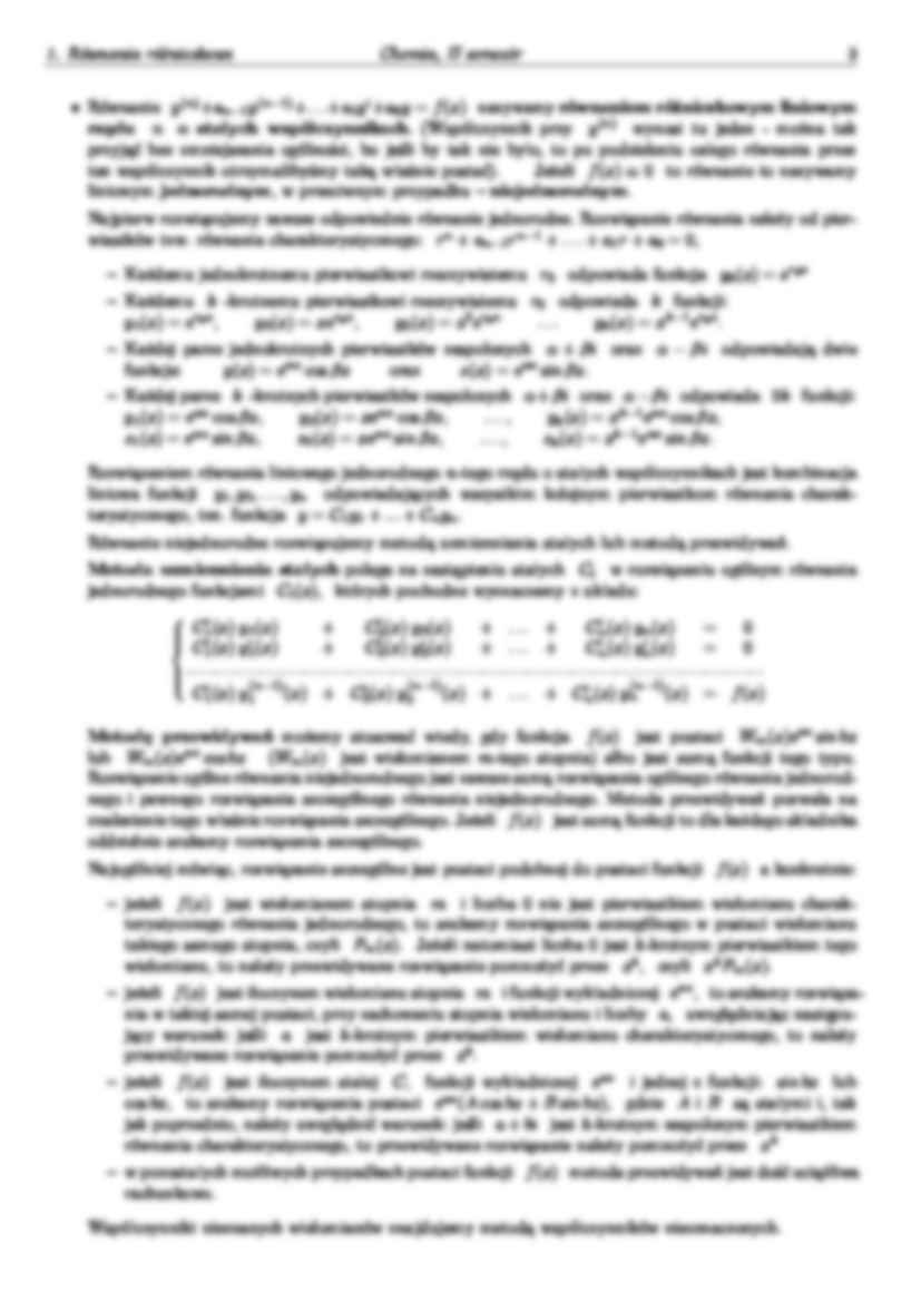 Równania różniczkowe - omówienie  - strona 3
