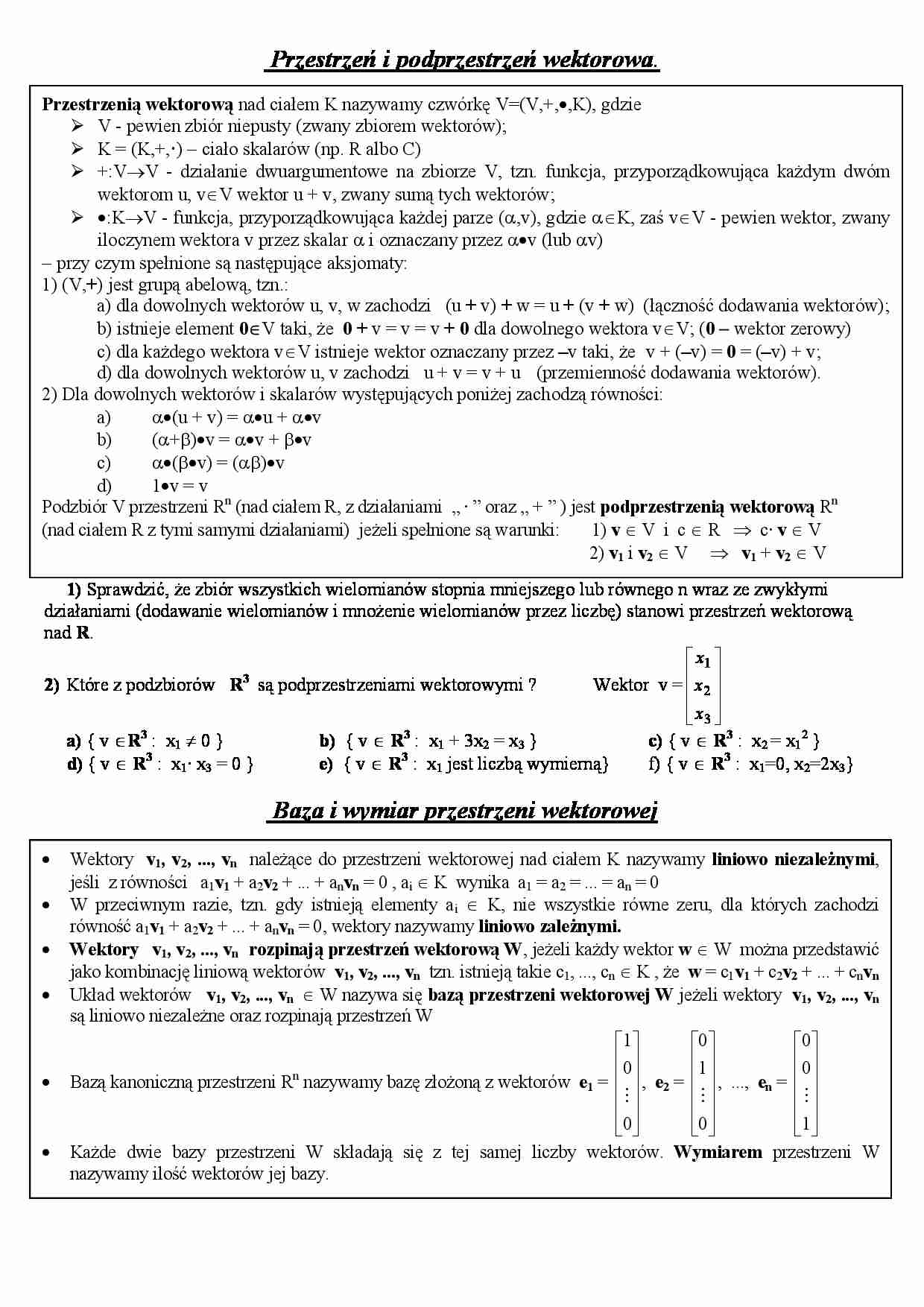 Wektory - omówienie  - strona 1