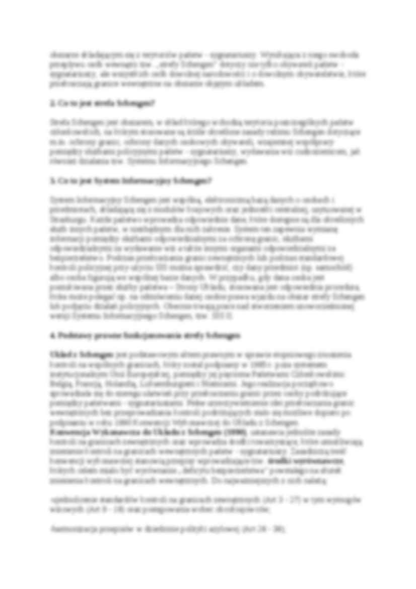 Strefa Schengen - omówienie  - strona 2