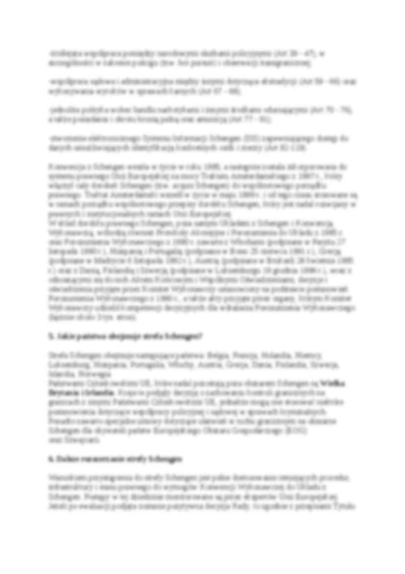 Strefa Schengen - omówienie  - strona 3