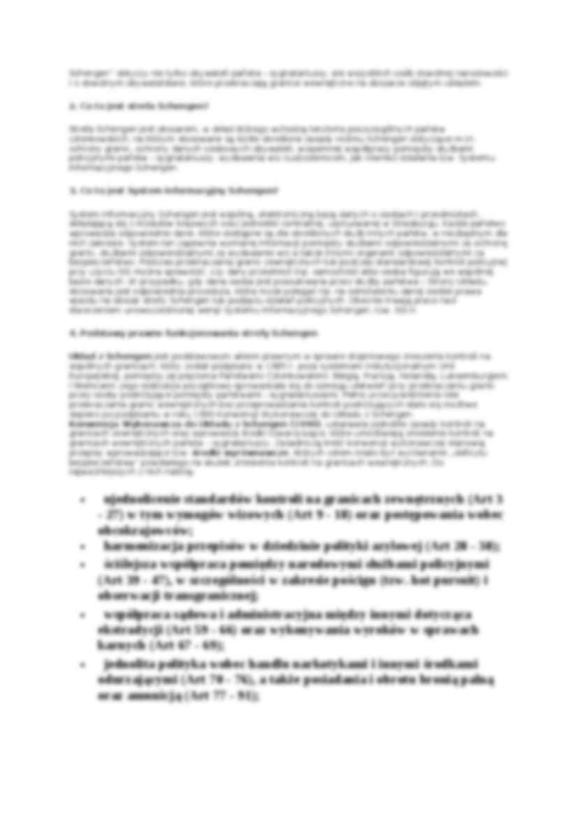 Układ z Schengen - omówienie  - strona 2