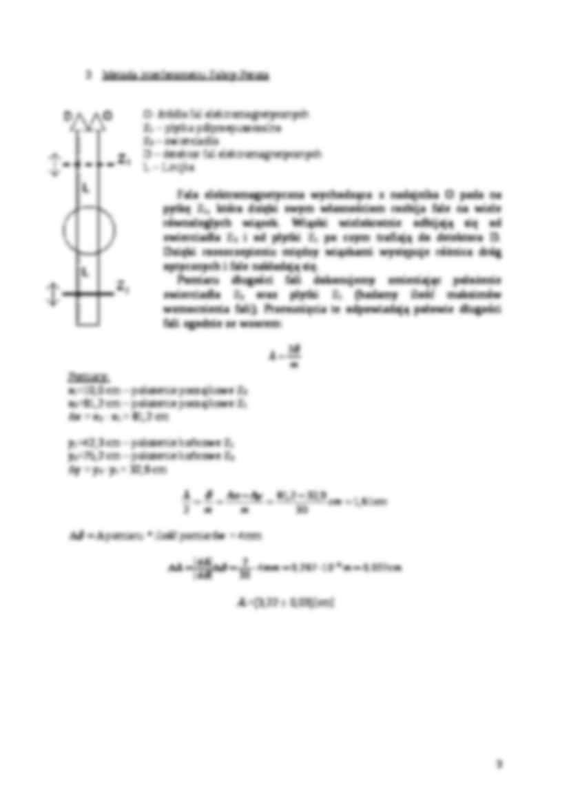 Pomiar długości fal elektromagnetycznych  - omówienie  - strona 3