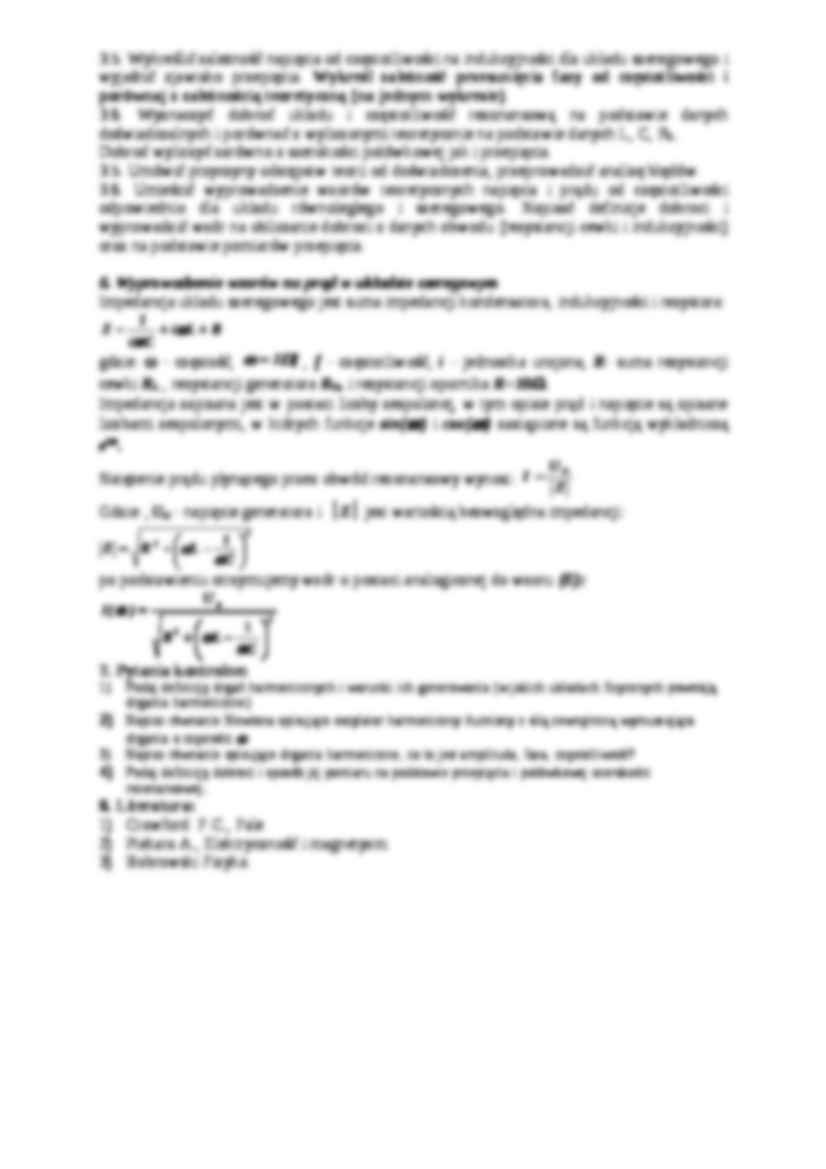 rezonans elektryczny - omówienie  - strona 3