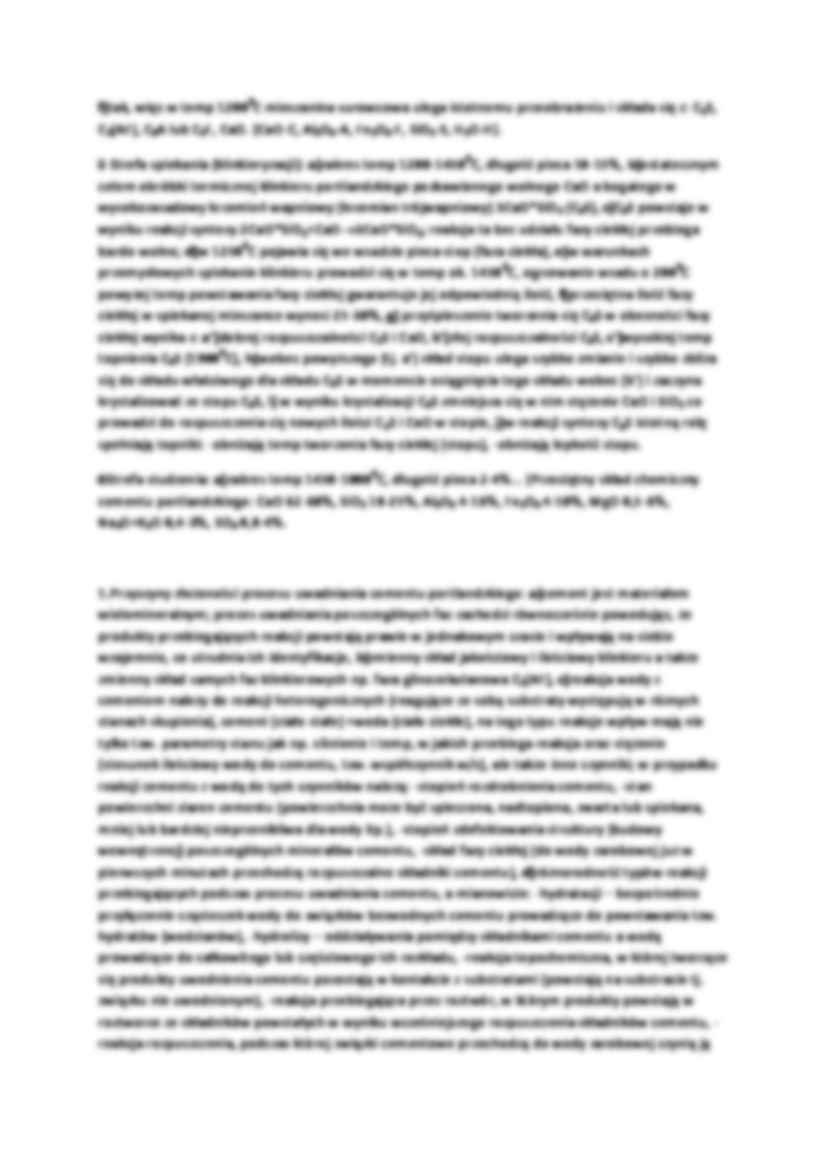 Wykład - obróbka termiczna cementowa  mieszanki surowcowej - strona 2