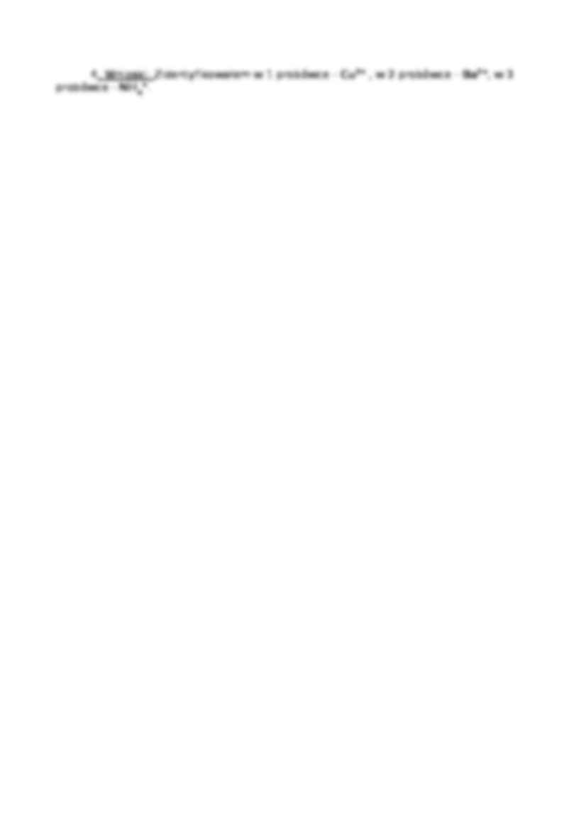 Sprawozdanie - identyfikacja wybranych kationów - strona 3