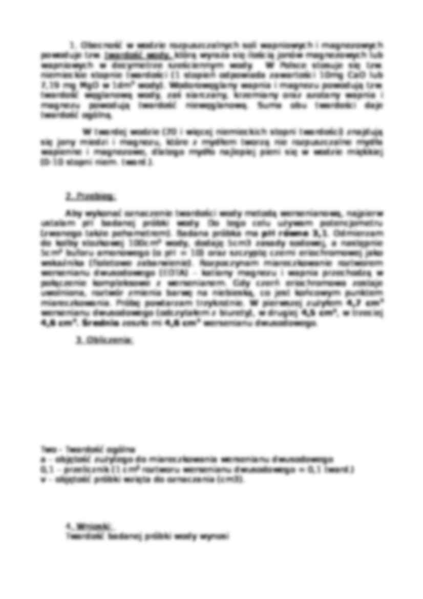 Sprawozdanie - twardość wody - strona 2